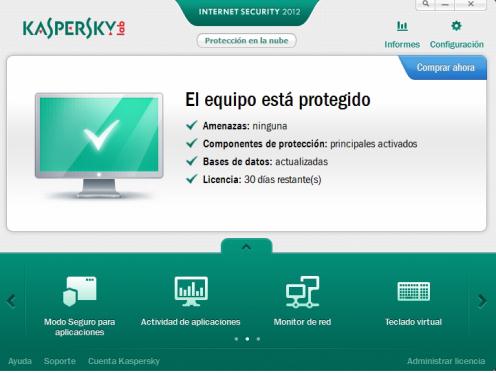 Pantalla principal de Kaspersky Internet Security Multi-Device