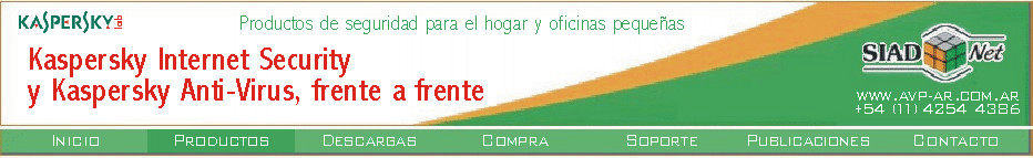 Los programas de seguridad Kaspersky, cubren las necesidades de todo tipo de entorno, desde el hogar hasta grandes corporaciones, protegiendo contra virus, gusanos y código malicioso (malware).