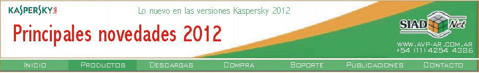 Las nuevas versiones 2012 de Kaspersky Lab  incorporan lo mejor de la protección almacenada en la nube y la protección basada en la computadora local para ofrecer a los usuarios de Internet niveles de seguridad sin par.