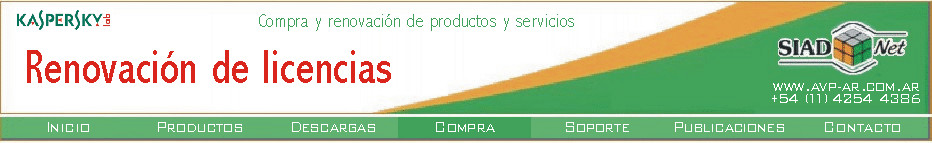 Proceso detallado para la renovación de licencias de productos Kaspersky.